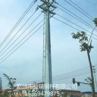 丽江市双回路66kv终端钢杆 架空线15米直线钢杆