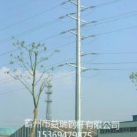 衡阳市电力架空线13米直线钢杆 90度转角钢杆