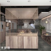 淄博*火的中式快餐店小碗菜馆连锁店餐厅设计装修公司