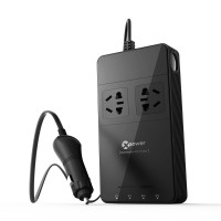 高欣新款多功能负离子车载逆变器T1 带4u*接口双三脚插座