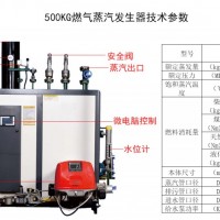 500kg商用燃气燃天然气燃柴油蒸汽发生器
