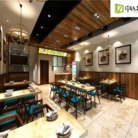 小吃店内外装饰设计_张家界中达装饰